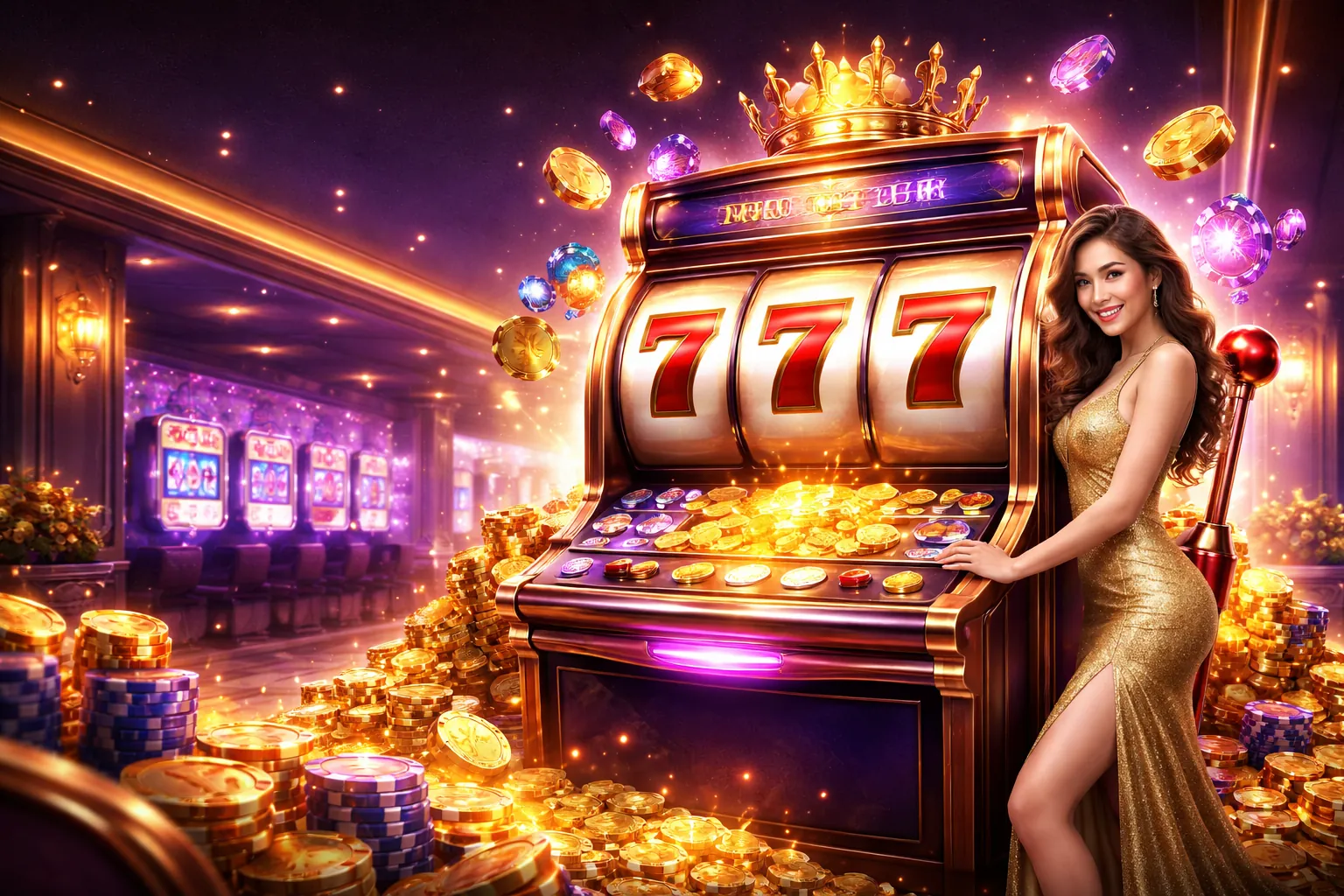 Hình ảnh game slot 123b với hiệu ứng chiến thắng
